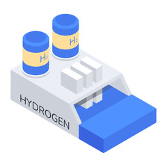 Grab this isometric icon of hydro plant 