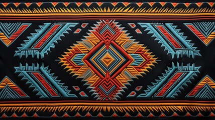 Native American traditional pattern ethnic design embroidery background