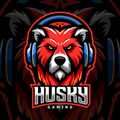 Animal vector esport logo illustration. Mascot design, jersey