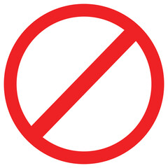 vector prohibited sign iconography. Stop sign. No Sign.  Red warning typography. 
 - obrazy, fototapety, plakaty