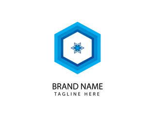 blue star hexagon logo