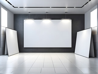 space,interior,board,white board, space,Generative AI