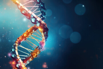 DNA molecules on the beautiful backdrop concept