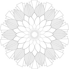 Vector Mandala Coloring Pages & Books