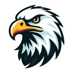 Fototapeta premium bird eagle hawk head logo mascot design vector illustration isolated on white background