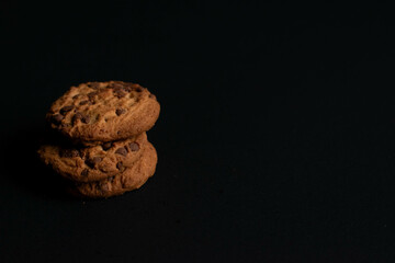 stack of delicious chocolate chip cookies