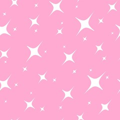 Striped pattern with a star. Pink texture Seamless vector stripes. Fabric for wrapping wallpaper. Textile sample. Abstract geometric background. bright pink simple design. illustration. barbie style