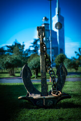 anchor on the beach
