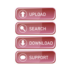 Set of colorful buttons