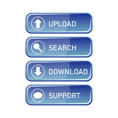 Set of colorful buttons