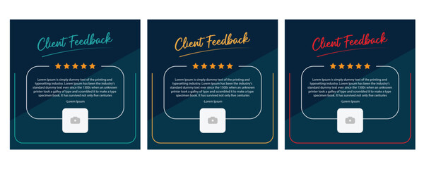 Quotation template for social media post, Testimonial banner