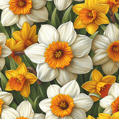 Daffodil Floral Pattern