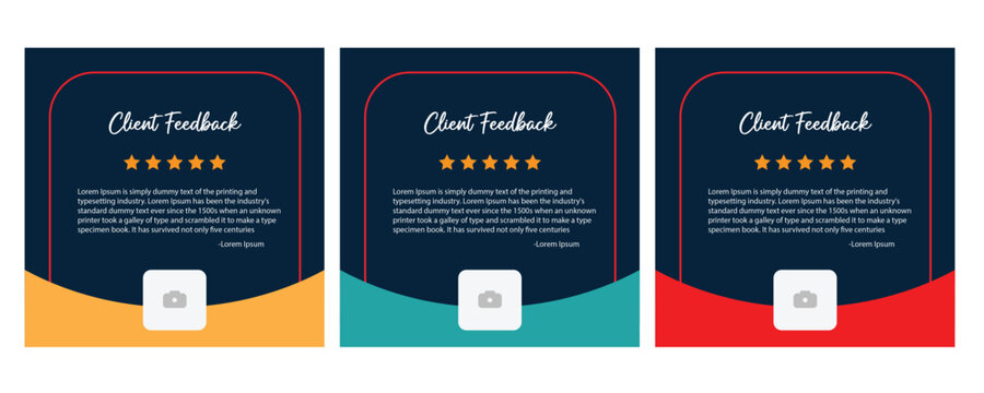 Creative client testimonial social media post design