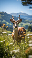 deer in the woods, Deer on Grassland
