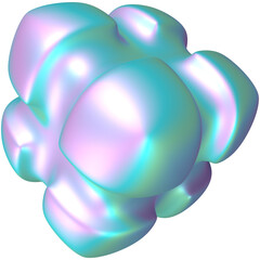 holographic futuristic shapes