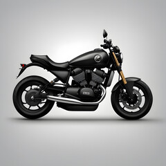 Image of a motorcycle in white background