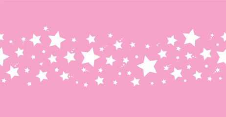 Striped pattern with a star. Pink texture Seamless vector stripes.Fabric for wrapping wallpaper. Textile sample. Abstract geometric background. bright pink simple design. barbie style