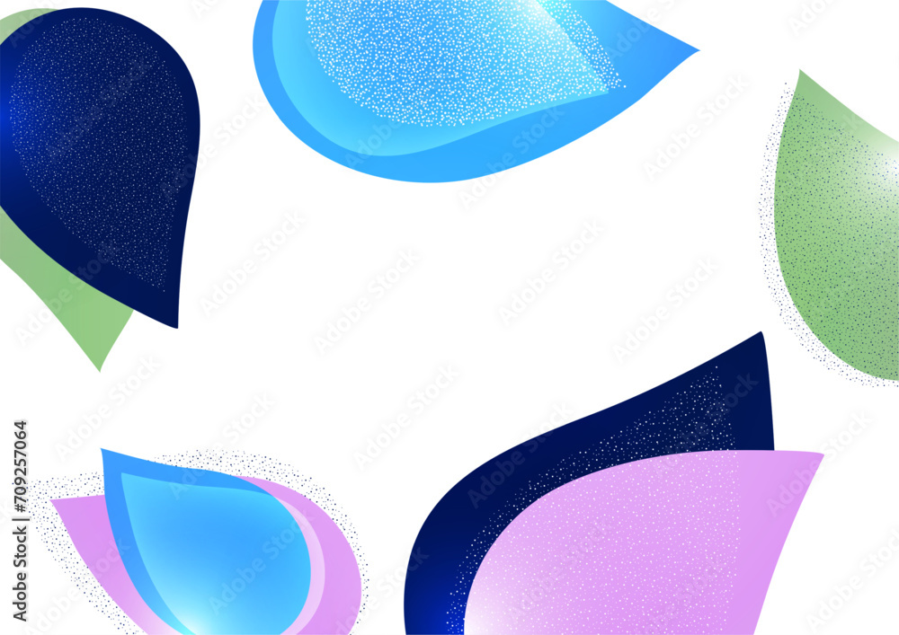 Aufkleber abstract colored dynamic figures. drop-shaped petals. beautiful shapes and colors. template for your
