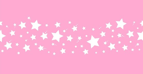 Striped pattern with a star. Pink texture Seamless vector stripes.  Fabric for wrapping wallpaper. Textile sample. Abstract geometric background. bright pink simple design. illustrtion. barbie style