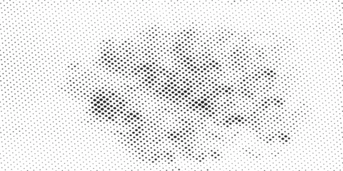 Gordijnen Abstract halftone wave dotted background. Futuristic twisted grunge pattern, dot, circles. Vector modern optical pop art texture for posters. © lutfia