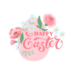 Happy Easter card with egg