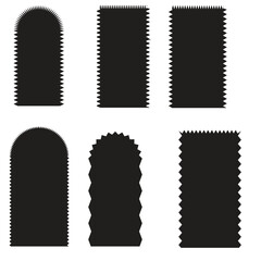 Zigzag Edge Round Arch Shape Icons