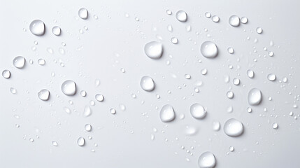 Water drops on a white background