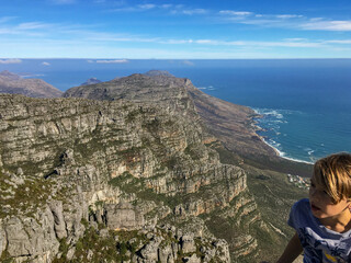 on top of table mountain, cape town, south africa