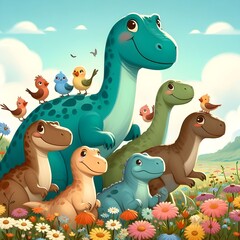 Happy little Dinosaurs bronto.
