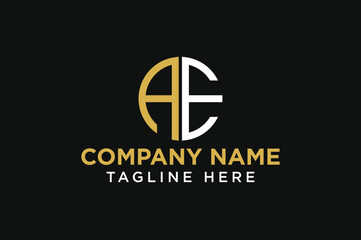 letter AE circle logo