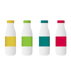 Plastic Bottles with Assorted Color. Set of plastic bottles with multicolored label  bottles with colored caps. jpg illustration on white background. image jpeg