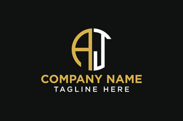 letter AJ circle logo