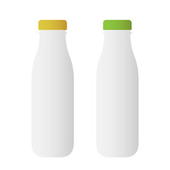 Plastic Bottles with Assorted Color. Set of plastic bottles with multicolored label  bottles with colored caps. jpg illustration on white background. image jpeg
