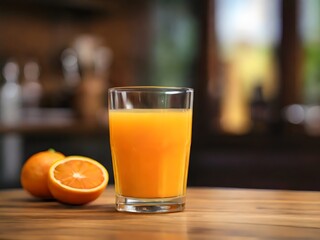 glass of orange juice on the table