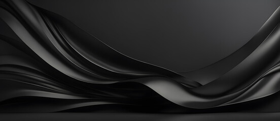 Abstract Black Colors Waves Background Colorful Wave Modern Art Digital Card Website Design