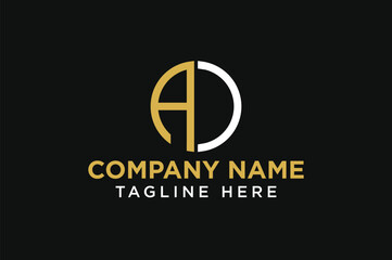 letter AO circle logo