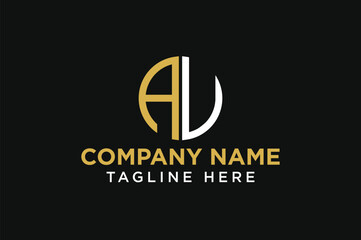 letter AV circle logo