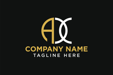 letter AX circle logo