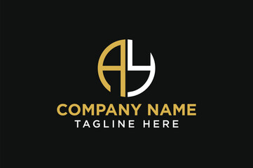 letter AY circle logo