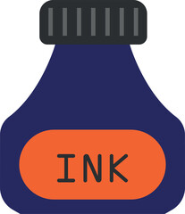Ink bottle vector. Stationary business designs.
