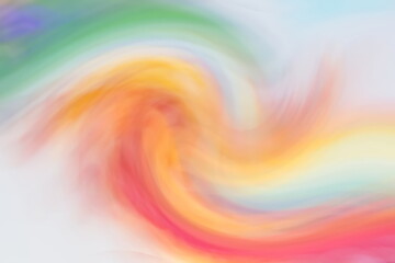 Vibrant Swirling Colors in Motion: Abstract Art Design with Waves of Blue, Yellow, Orange, and Green