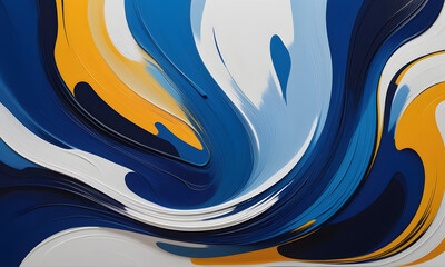 Abstract White Blue Brushstrokes Waves Colorful Background Colors Modern Art Wave Digital Card Website Design