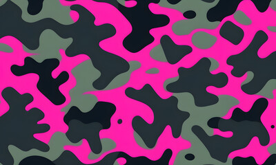 Neon Black Camouflage Pattern Military Colors Vector Style Camo Background Graphic Army Wall Art Design