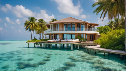 Beautiful villa on an island in the Maldives hotel