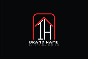 IH letter creative real estate vector logo design . IH creative initials letter logo concept. IH house sheap logo	
