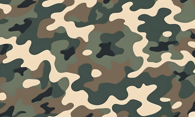 Camouflage Pattern Military Colors Vector Style Camo Background Graphic Army Wall Art Design