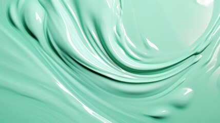 Teal paint splashing on a background of the same color