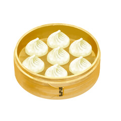 小籠包のイラスト　中華料理