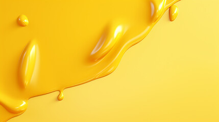 Yellow paint splashing on a background of the same color