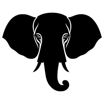 recommend clip art: illustration of an elephant  vector silhouette